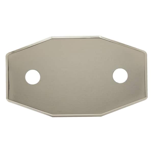 Two-Hole Remodel Cover Plate for Bathtub and Shower Valves, Polished Nickel