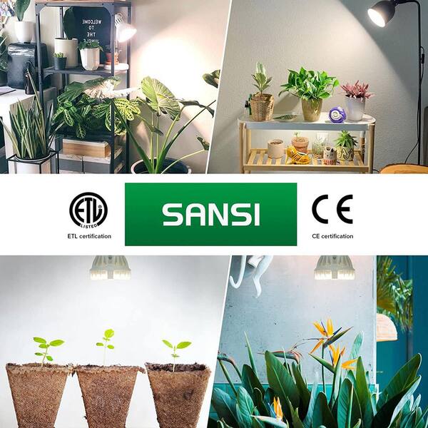 SANSI 60-Watt Medium E26 Base Full Spectrum LED Grow Light (1-Bulb)  01-03-001-026001 - The Home Depot