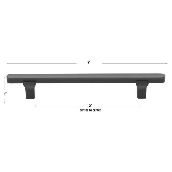 thumbnail image 2 of GlideRite 5 Inch Cabinet Pulls - Matte Black Solid Steel Bar Handles 2 of 9