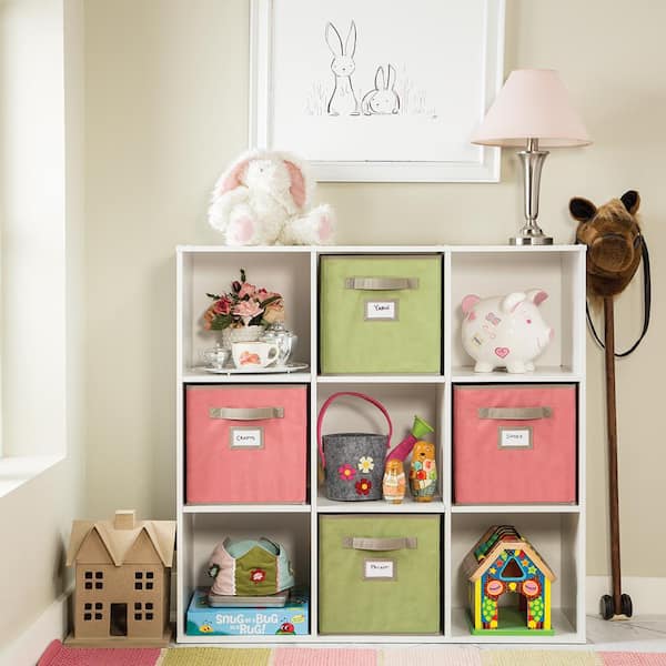 35.88 in. H x 36 in. W x 11.89 in. D White Wood Look 9-Cube Organizer