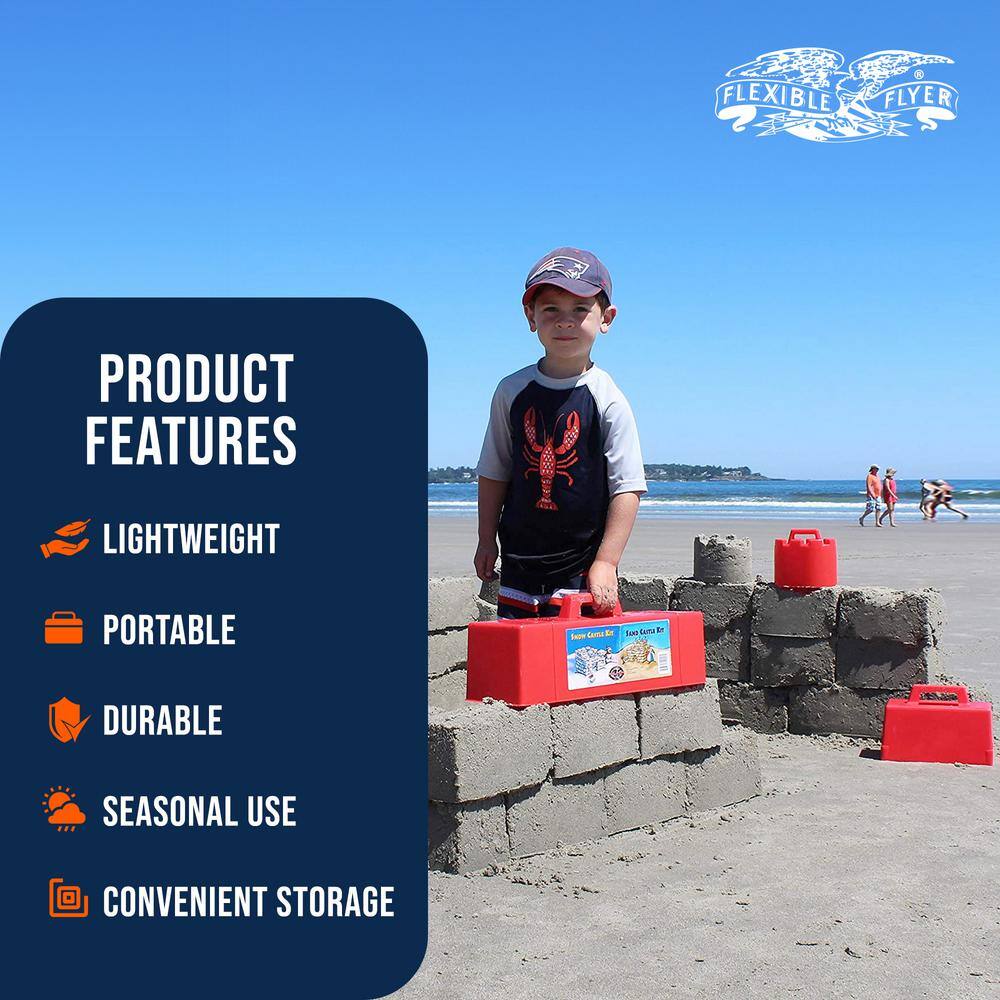 Snow Castle Kit 3 Pc Winter Snow and Beach Sand Fort Building Set