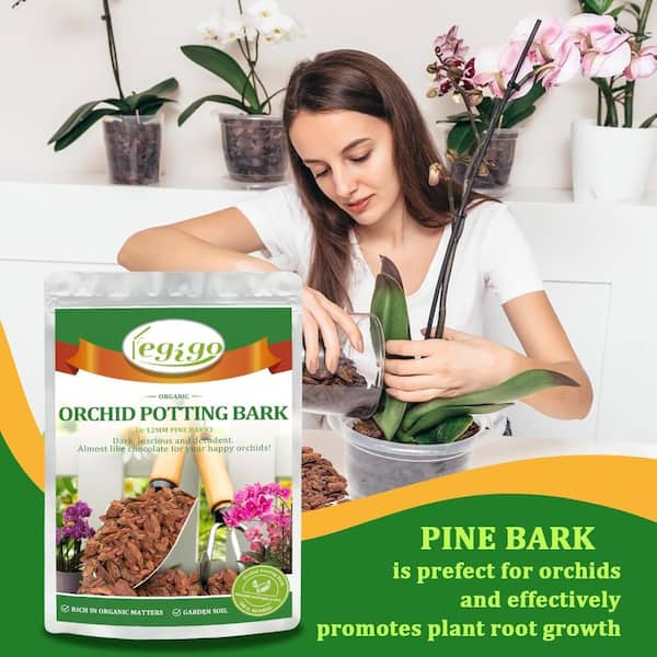 Primehome 2 Quarts Organic Orchid Potting Bark- Mix Pine Bark Wood Chips  for Houseplant Mulch, Mulch for Potted Plants HD-FR-Mulch-1 - The Home Depot