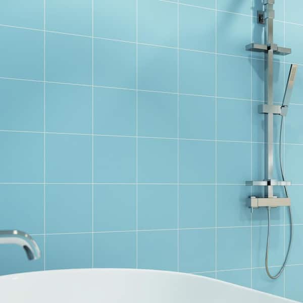 Merola Tile Monocolor Celeste 7-7/8 in. x 7-7/8 in. Ceramic Floor