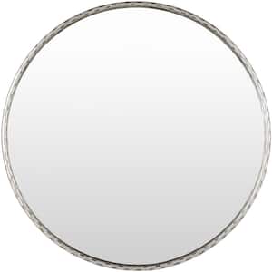 Georgine 32 in. W x 32 in. H Silver Gray Framed Decorative Mirror