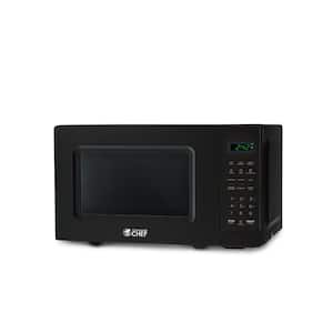 17.3 in. W 0.7 cu. ft. 700-Watt Countertop Microwave Oven in Black