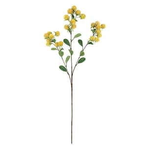 30 in. Yellow Artificial Wild Berry Filler Flower Stem Spray (Set of 4)