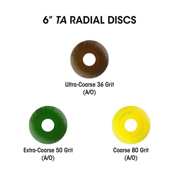 12 Pack Dedeco Sunburst Fine 400 Grit 7/8 Inch TC Radial Bristle Discs Precision Thermoplastic Rotary Cleaning and Polishing Tool 1/16 Inch Arbor 