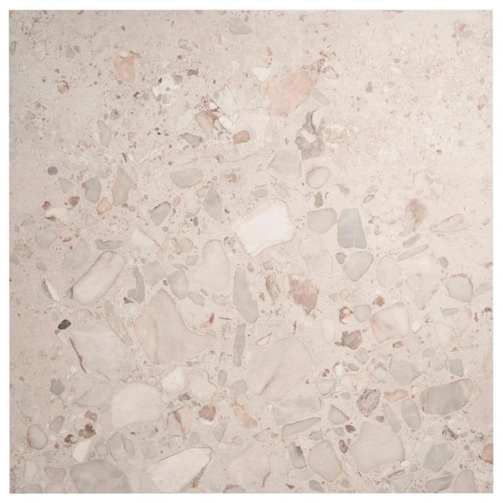 Sarto Grande Sand Beige 8 in. x 0.35 in. Terrazzo Look Semi-Polished Porcelain Floor and Wall Tile Sample price history on PriceWatchPro