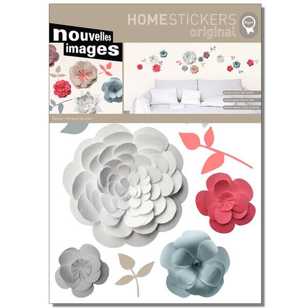 Nouvelles Images Multicolor Flowers Trompe L'Oeil Home Sticker