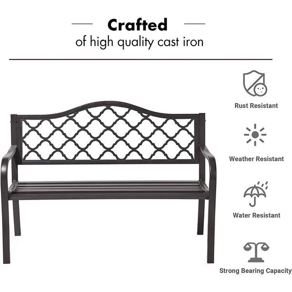 cast iron garden bench price