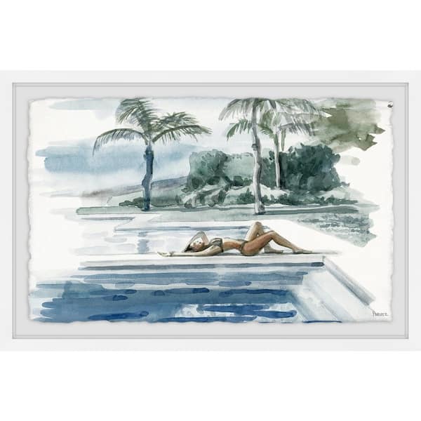Unbranded 30 in. H x 45 in. W "Be with the Water" by Parvez Taj Framed Wall Art