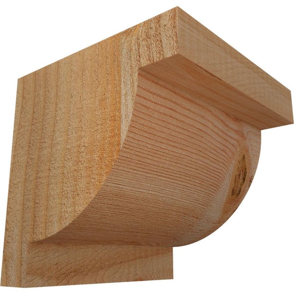 Ekena Millwork 6 in. x 6 in. x 6 in. Douglas Fir Alpine Rough Sawn Corbel