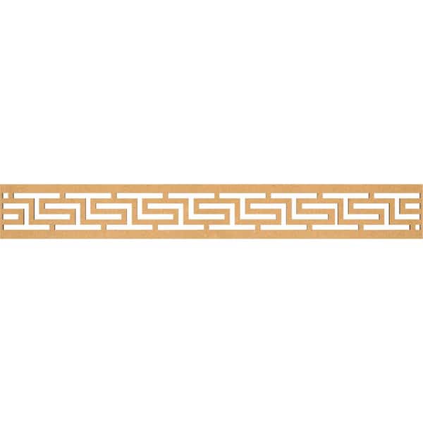 Ekena Millwork Tulum Fretwork 0.25 in. D x 46.5 in. W x 6 in. L MDF Wood Panel Moulding
