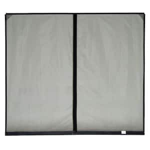 8 ft. x 7 ft. Stationary Garage Door Screen with 1 Zipper and Vinyl Rod Pocket