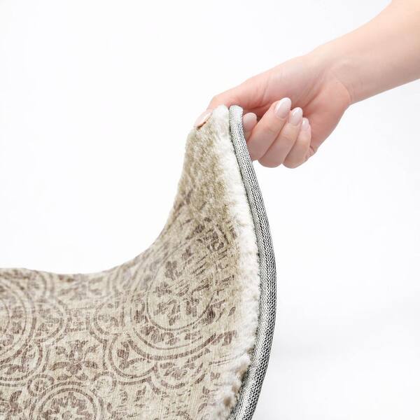 Dream Shag Premium Machine Washable Abstract ADS758 Taupe 10 ft. x 14 ft. Area Rug