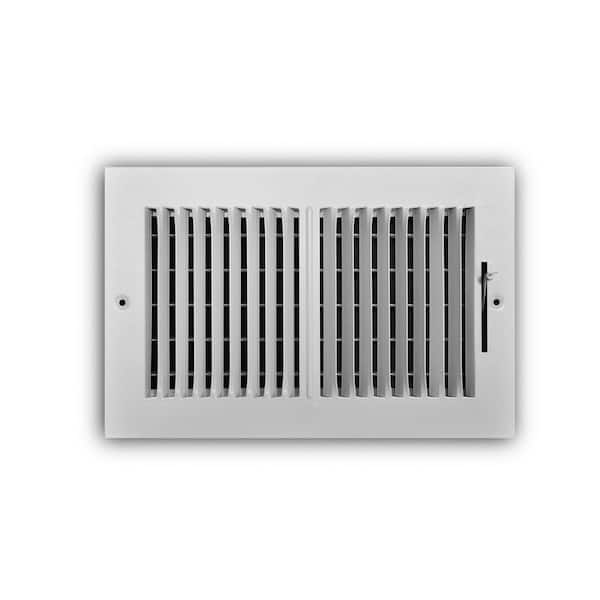 Everbilt 10 in. x 6 in. 2-Way Aluminum Wall/Ceiling Register in White