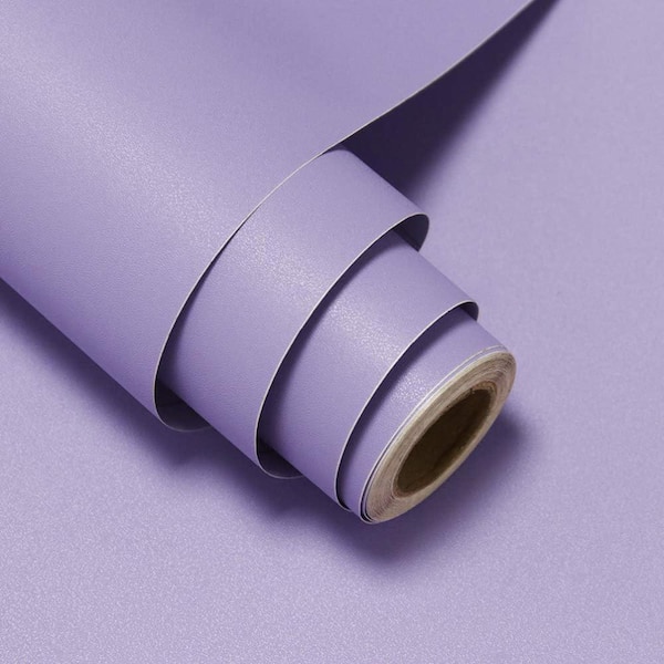 Purple Modern Solid Color Matte Textured Self-Adhesive Contact Paper Peel and Stick Wallpaper Roll