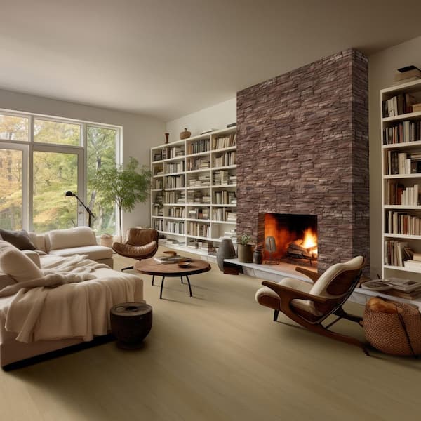 Bisque Pointe 20 MIL x 9 in. W x 48 in. L Waterproof Click Lock Luxury Vinyl Plank Flooring (29.94 sq. ft./Case)