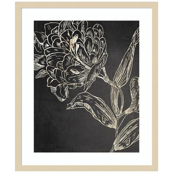Amanti Art Golden Flower Folklore II by Asia Jensen 1-Piece Framed Giclee Animal Art Print 25 in. x 21 in.