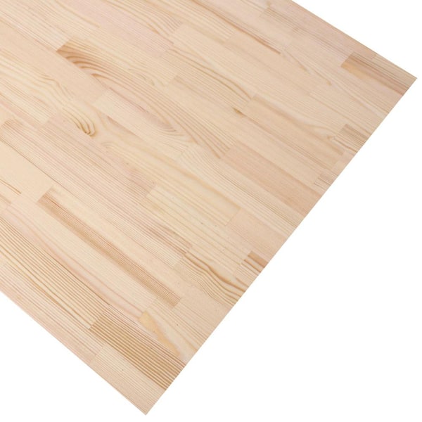 6 ft. L x 25 in. D Unfinished Birch Solid Wood Butcher Block Countertop  With Eased Edge