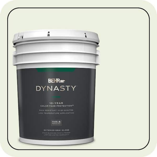BEHR DYNASTY 5 gal. #M360-1 Glisten Green Semi-Gloss Exterior Stain-Blocking Paint & Primer