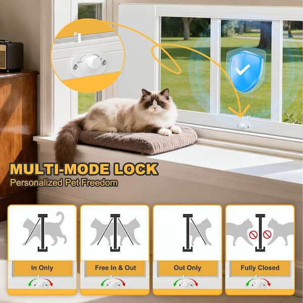 BOZTIY Cat Door for Window Full-Size Window Pet Doors Fits 23 in