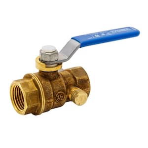 1/2 in. Forged Brass Threaded Ball and Waste Valve