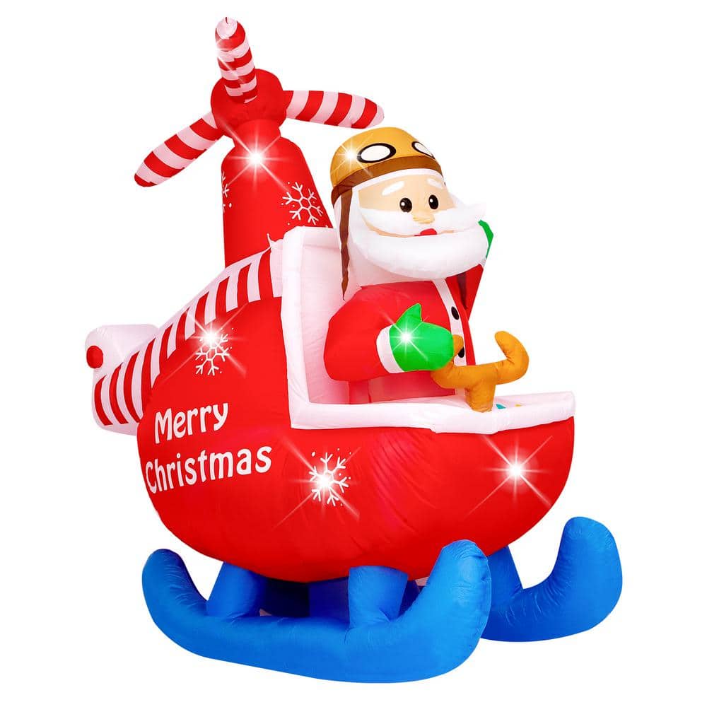 JOYDECOR 6 ft. H x 5.8 ft. W Christmas Inflatable Decoration Santa