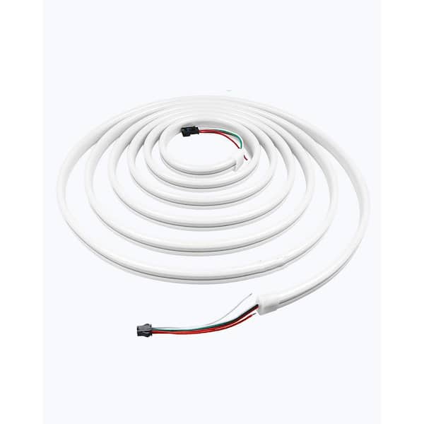 16.4 ft. IP65 Hardwired Addressable Neon Integrated LED Strip Lights, Programmable Digital RGB IC LED Pixels Strip Light