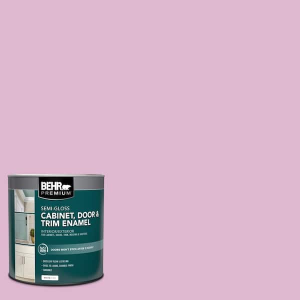 BEHR PREMIUM 1 qt. #M120-3 Pink Wink Semi-Gloss Enamel Interior/Exterior Cabinet, Door and Trim Paint