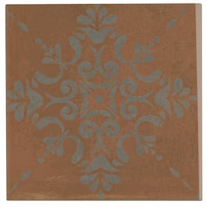 Moroccan Concrete Terra Cotta 8 in. x 8 in. Glazed Porcelain Decorative Floor and Wall Tile Sample