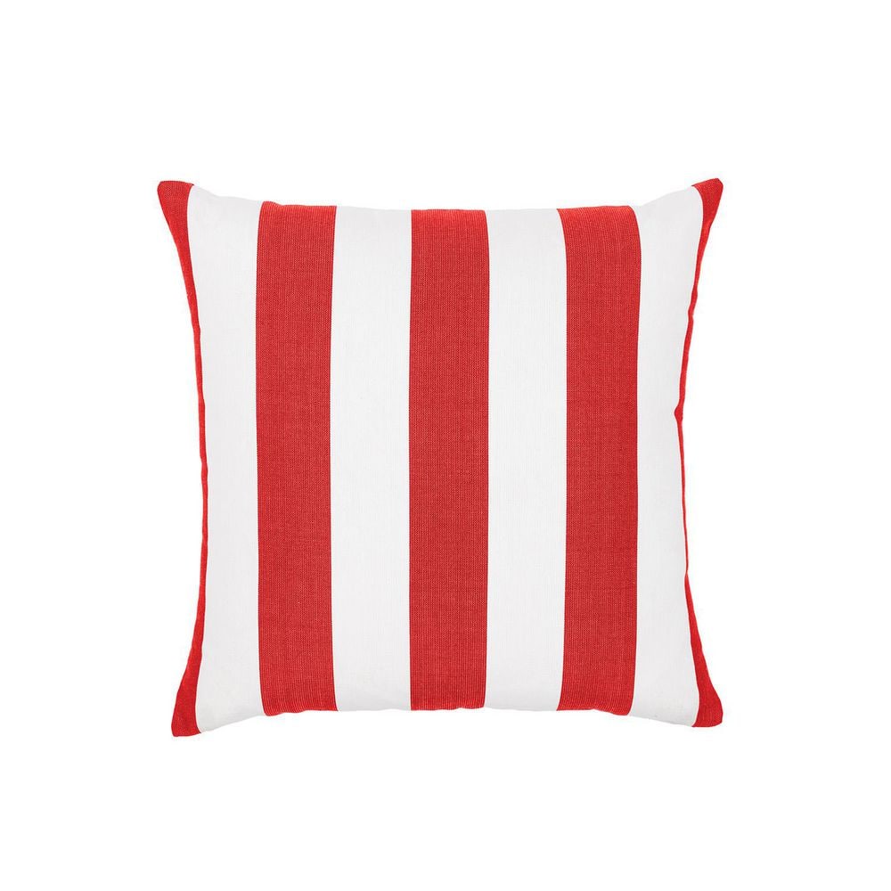 Cabana Stripe Red/White Set of Two 18 in. Knife Edge Filled Outdoor Throw Pillow price history on PriceWatchPro