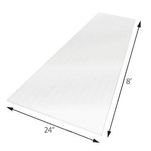 24 in. x 8 ft. Multiwall Polycarbonate Panel in Clear