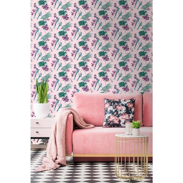 Utopia Pink Strippable Removable Wallpaper