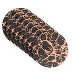 Marble 15 in. x 15 in. Black/Rose Gold Cork Placemat (Set of 8)