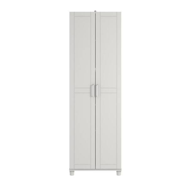 Ameriwood Home Kai 75 In H X 24 In W X 15 39 In D Freestanding Utility Storage Cabinet In White Hd22697 The Home Depot