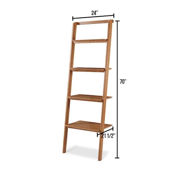 Greenington CURRANT Bamboo Leaning Bookshelf - Caramelized Greenington CURRANT Bamboo Leaning Bookshelf - Caramelized