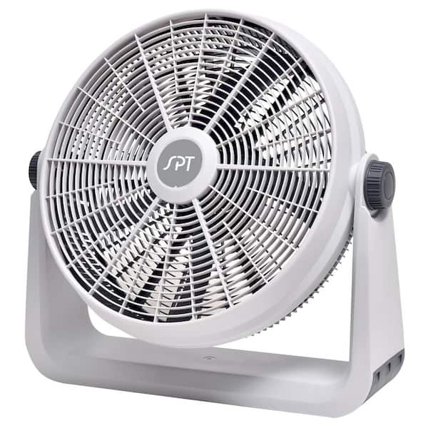 20 in. 3 Fan Speeds Air Circulator Floor Fan in Light Grey with 110° Pivoting Head and Carry Handle