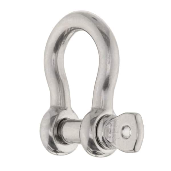 Each With a 0.65 Ton Capacity 5//16 Inch Stainless Steel Type 316 Bolt Type Anchor Shackles in a 4 Pack