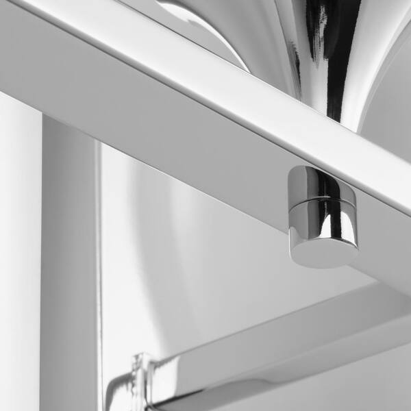 SCOTT LIVING - Toffino 36 in. W x 8.875 in. H 4-Light Chrome Bathroom Vanity Light with Milk Glass Shades