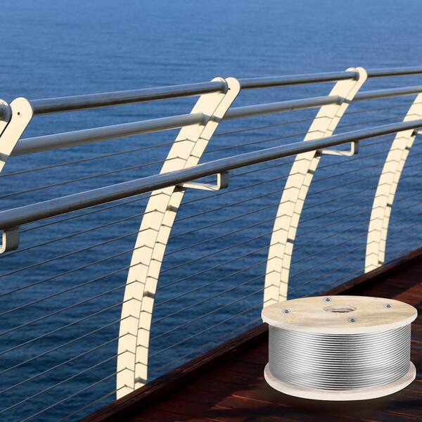 Hy-Weld 316 Stainless Steel Cable Wire Rope 3/16" 7x7 - 1000 Ft For Deck Railing
