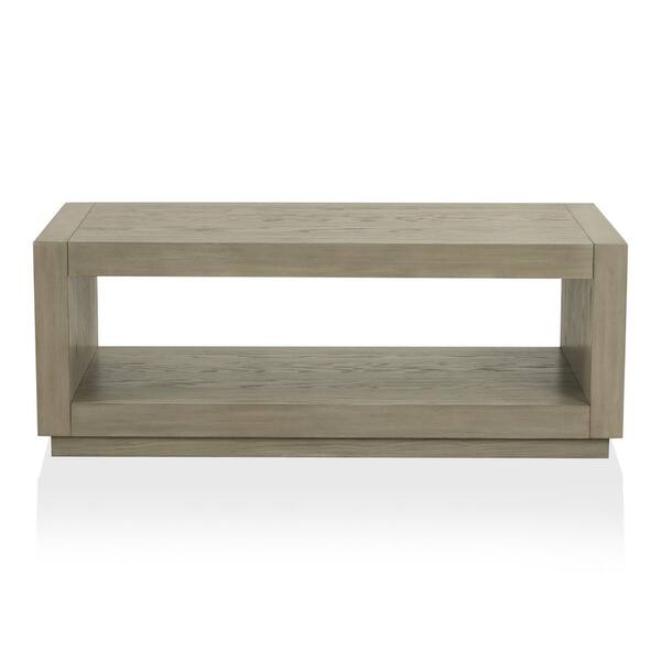 Furniture of America Marc 48 in. Modern Natural Rectangle Wood