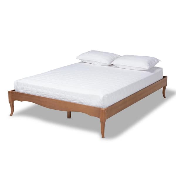 Baxton Studio Marieke Ash walnut King Bed Frame 159 9810 HD The