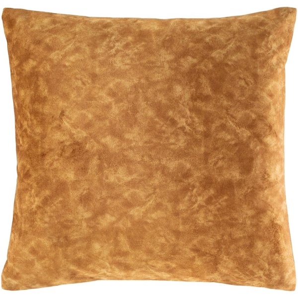 Artistic Weavers Cabrina Tan Velvet Polyester Fill 20 in. x 20 in. Decorative Pillow