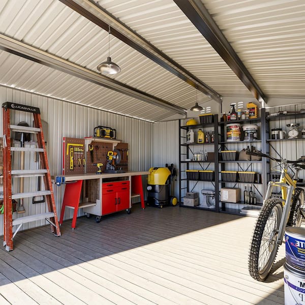 VIWAT 10 ft. W x 12 ft. D Outdoor Metal Shed Storage with Updated