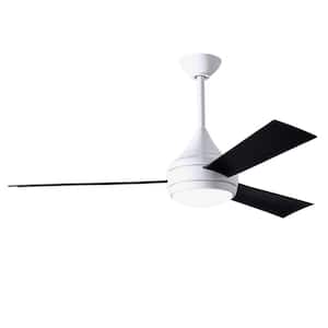 Donaire 52 in. Integrated LED Indoor/Outdoor White Ceiling Fan with Remote Control Included
