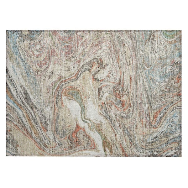 Addison Rugs Chantille Machine Washable Indoor/Outdoor Abstract ACN1061 Beige 1 ft. 8 in. x 2 ft. 6 in. Area Rug