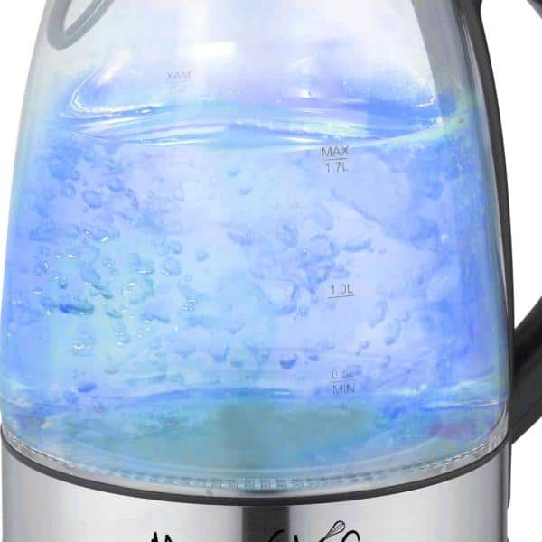 MegaChef 1.7 Liter Glass and Stainless Steel Electric Tea Kettle - 8355998