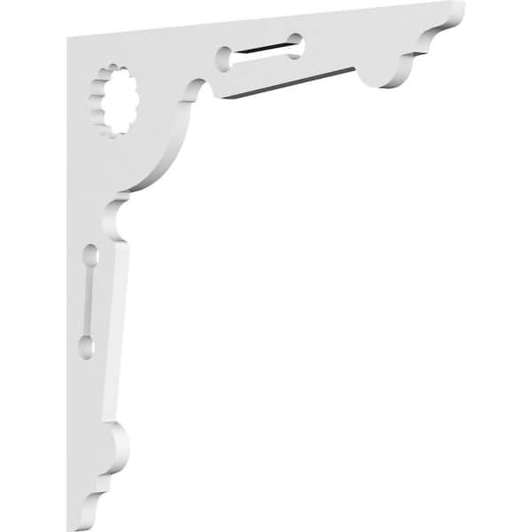 Ekena Millwork 5/8 in. W X 16 in. H X 16 in. D PVC Cena Bracket
