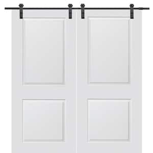 60 in. x 80 in. Primed Molded MDF Carrara Sliding Barn Door with Hardware Kit